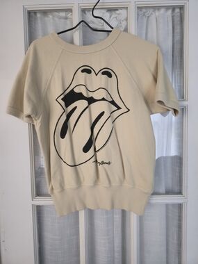 People Of Leisure ROLLING STONES Short-Sleeve Sweatshirt with tongue logo